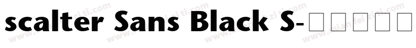 scalter Sans Black S字体转换